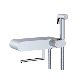 Гигиенический душ со смесителем для унитаза RGW Shower Panels SP-222 581408222-01 хром, с полкой и бумагодержателем