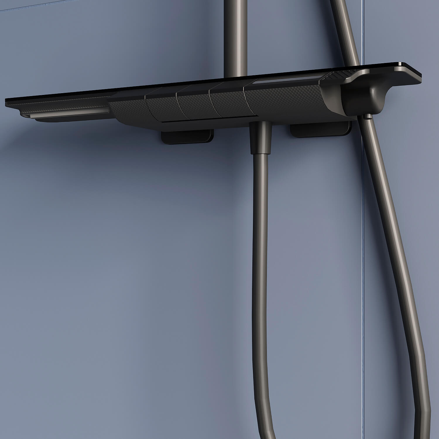 Душевая стойка RGW Shower Panels SP-34-B с термостатом и изливом, черная, цвет черный 51140134-04 - фото 5