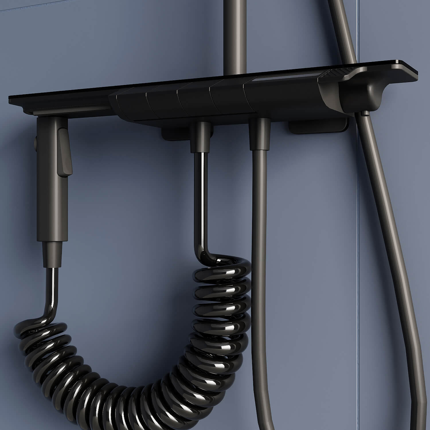 Душевая стойка RGW Shower Panels SP-35-B с термостатом и изливом, черная, цвет черный 51140135-04 - фото 7