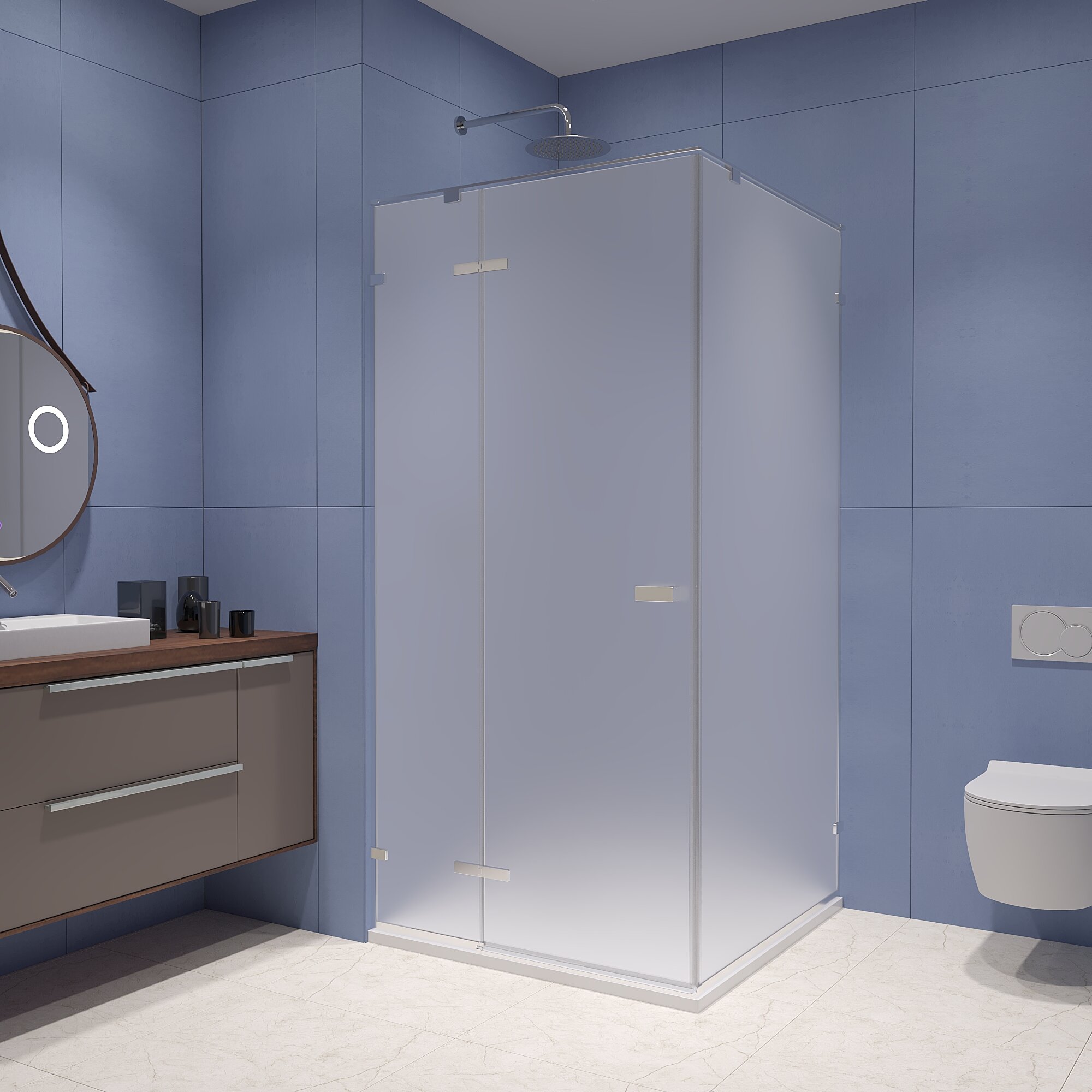 Душевой уголок RGW Stilvoll 100x100 SV-030 стекло матовое профиль хром 73651₽