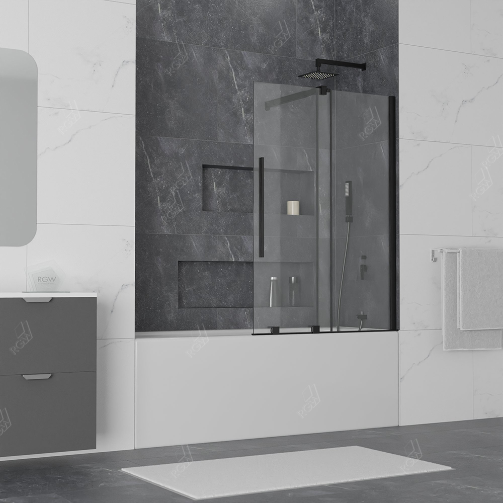 Шторка для ванны RGW Stilvoll SC-47 B 100 см профиль черный 23673₽