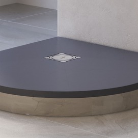 Фото Душевой поддон из искусственного камня RGW Stone Tray ST/R-0099G 90x90 графит