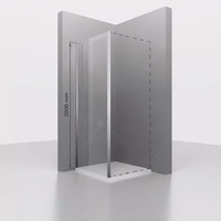 Душевая перегородка RGW Z-050-3 80х200 см для душевой двери, профиль хром, стекло прозрачное 6 мм