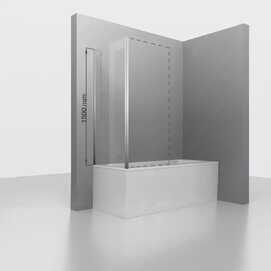 Шторка для ванны RGW Z-052 80 см прозрачное стекло, профиль хром