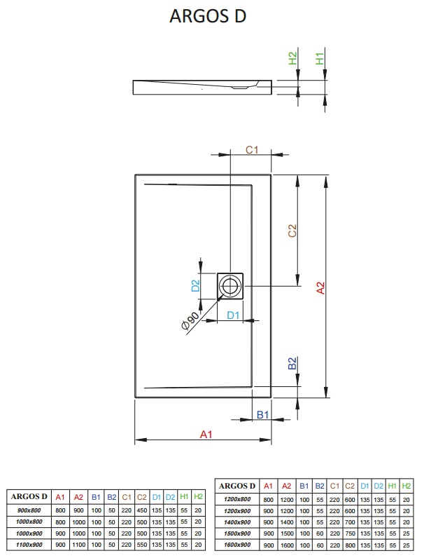 Акриловый душевой поддон Radaway Argos D90x150 с ножками, размер 90x150, цвет белый 4ADN915-02 - фото 2