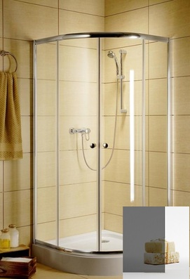 Душевой уголок Radaway Classic A800x170 80x80 10267428 стекло тонированное, профиль белый, без поддона