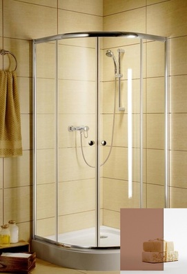 Душевой уголок Radaway Classic A800x185 80x80 10266976 стекло коричневое, профиль хром, без поддона