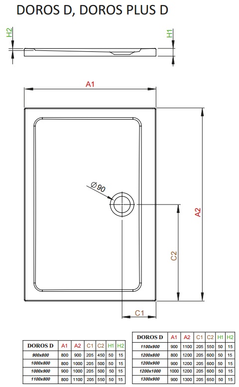 Акриловый душевой поддон Radaway Doros D100x120, размер 100x120, цвет белый SDRD1210-01 - фото 2