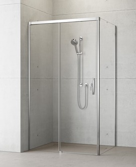 Душевой уголок Radaway Idea 6 KDJ 120 + боковая стенка S1 на выбор,  левый, стекло прозрачное, профиль хром