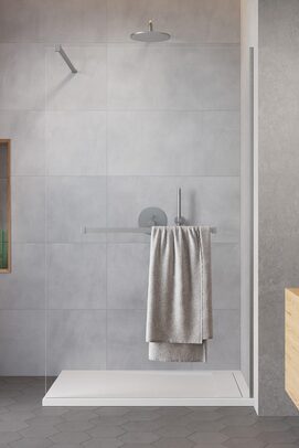 Душевая перегородка Radaway Modo New II 110 см 389114-91-01W стекло прозрачное, профиль никель