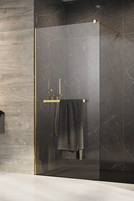 Душевая перегородка Radaway Modo New II 80 см 389084-09-01W стекло прозрачное, профиль золото