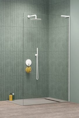 Душевая перегородка Radaway Modo SL White II 110 см 10319114-04-01L стекло прозрачное, профиль белый, левый