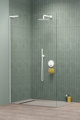 Душевая перегородка Radaway Modo SL White II 85 см 10319085-04-01R стекло прозрачное, профиль белый, правый