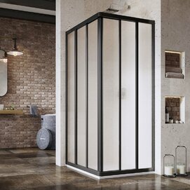 Душевой уголок Ravak ASRV3-90 черный+Grape