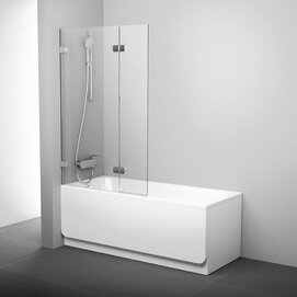 Шторка для ванны Ravak Brilliant 100 см 7ULA0A00Z1 левая, стекло прозрачное, профиль хром