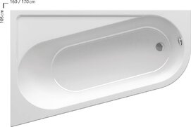Ванна акриловая Ravak CHROME 160х105 L CA51000000 белая