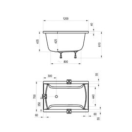 Фото Ванна акриловая Ravak Classic 120x70 C861000000 белая