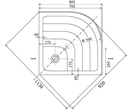 Фото Акриловый душевой поддон Ravak Ronda 80 PU 80x80