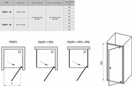 Фото Душевая дверь Ravak Pivot PDOP1-80 Crome/Trans