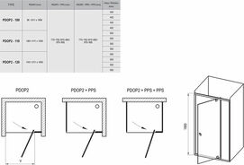 Фото Душевая дверь Ravak Pivot PDOP2-100 Crome/Trans
