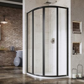 Душевой уголок Ravak Supernova SKCP4-80 80х80 черный+Transparent