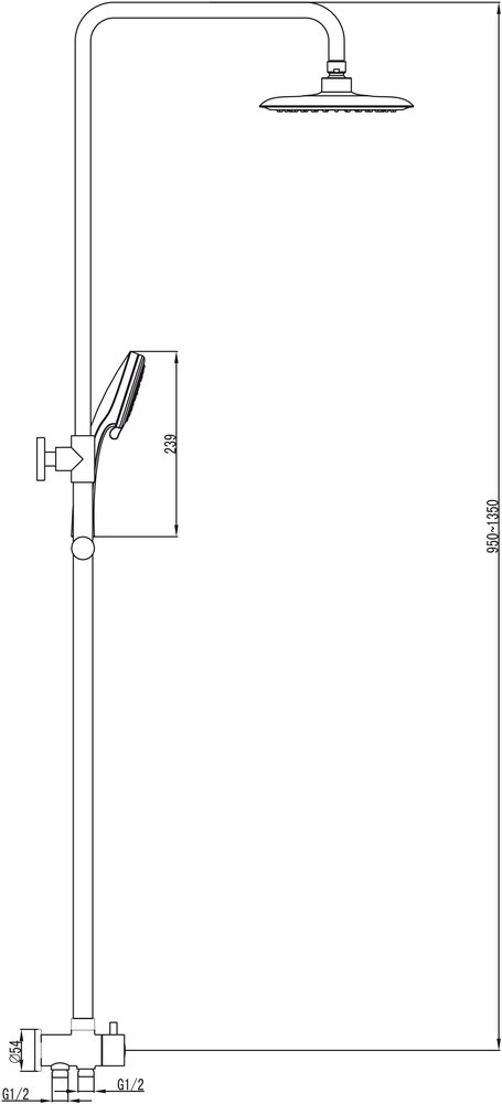 Душевая стойка Ravak X07P232 36190₽