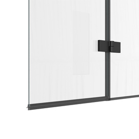 Фото Душевая шторка Relisan 80x140 80140-CL-BM2 стекло прозрачное, профиль черный матовый