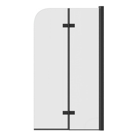 Фото Душевая шторка Relisan 80x140 80140-CL-BM2 стекло прозрачное, профиль черный матовый