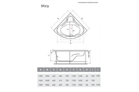 Фото Акриловая ванна Relisan Mira 135x135