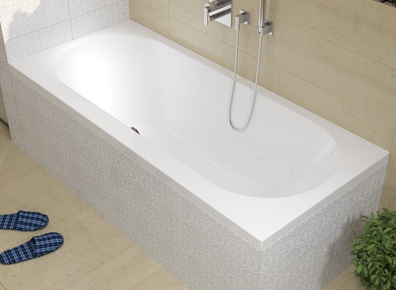 Акриловая ванна Riho Carolina 170x80 без гидромассажа, размер 170x80, цвет белый B055001005 - фото 3