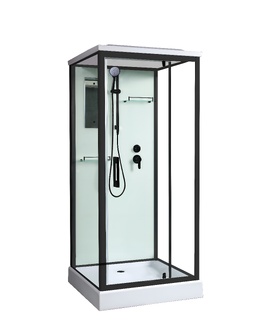 Душевая кабина River 90x90 TANA 90 BL стекло прозрачное, профиль черный матовый (10000013909)