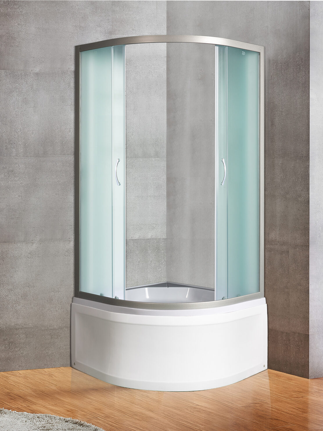 Душевой уголок River Don 90/44 MT с поддоном, стекло матовое, профиль хром