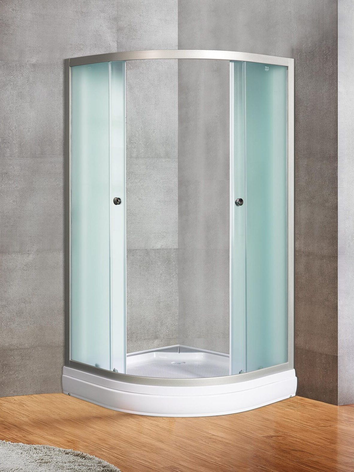 Душевой уголок River Don light 90/15 MT с поддоном, стекло матовое, профиль хром