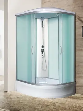 Душевая кабина River Desna 100/80/24 MT L стекло матовое, профиль хром матовый