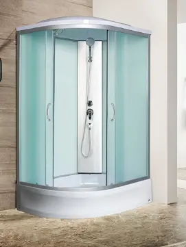 Душевая кабина River Desna 100/80/24 MT R стекло матовое, профиль хром матовый