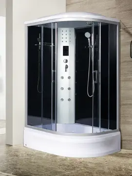 Душевая кабина River Dunay 120/90/24 L ТН стекло тонированное, профиль хром матовый