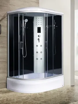 Душевая кабина River Dunay 120/90/24 R ТН стекло тонированное, профиль хром матовый