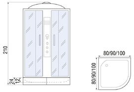 Фото Душевая кабина River Dunay 80/24 МТ