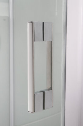 Фото Душевая кабина River TANA 80 квадратная 80x80 низкий поддон, прозрачное стекло, профиль белый