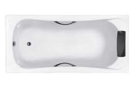 Акриловая ванна Roca Becool 180x80 прямоугольная, с отверстиями для ручек, белая ZRU9302782