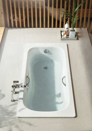 Стальная ванна Roca Princess-N 150x75 с отверстиями для ручек, 2,4мм, anti-slip 2204E0000, размер 150x75, цвет белый 7.2204.E.000.0 - фото 4