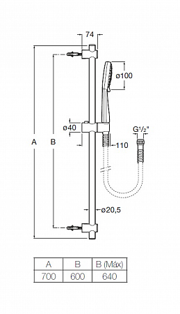 Душевой гарнитур Roca Stella 75B1D03C00 5930₽