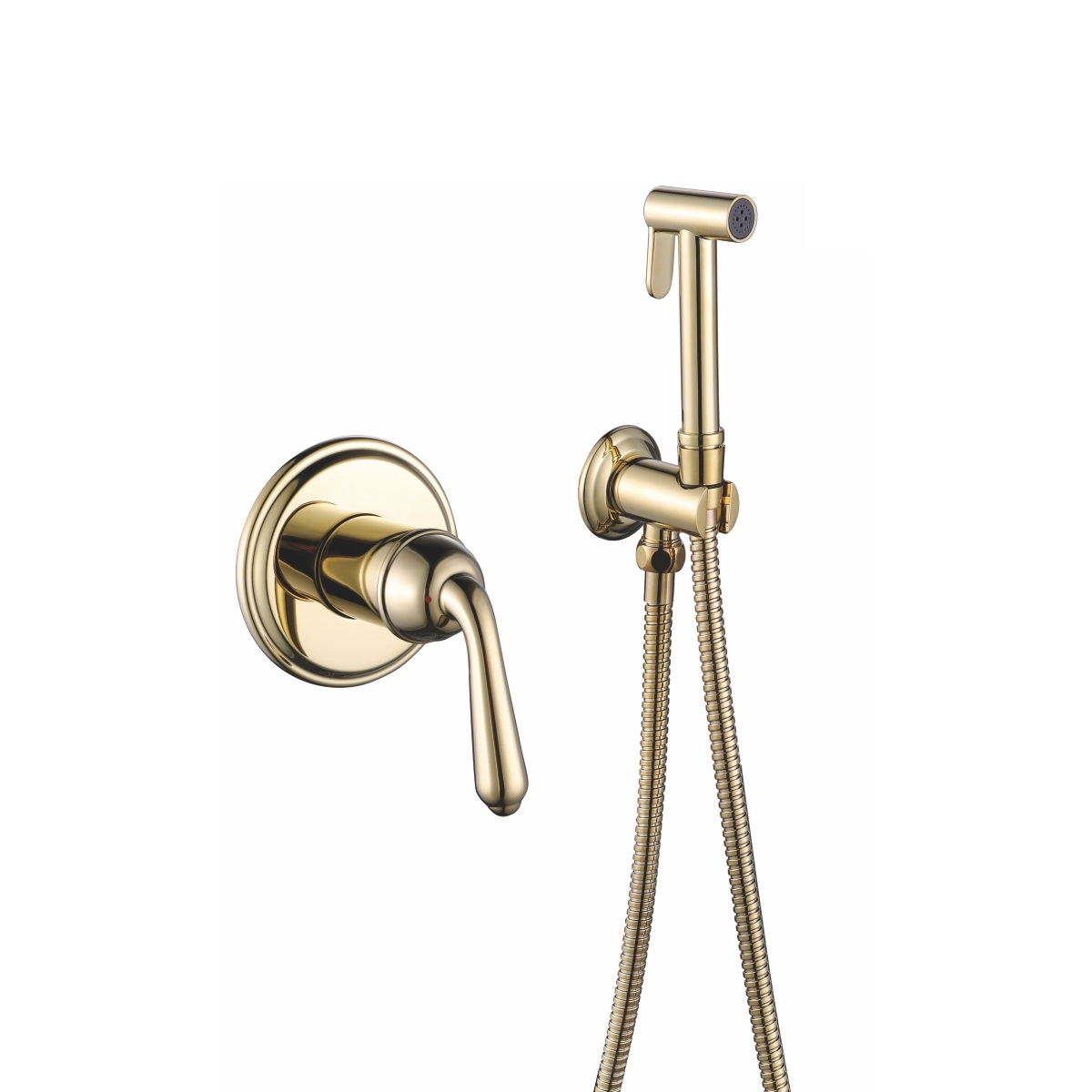 Гигиенический душ со смесителем Rose R0205E золото - фото 1