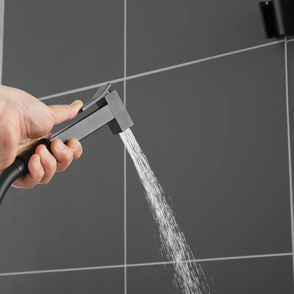 Гигиенический душ со смесителем Rose R105H с термостатом черный, цвет черная - фото 9
