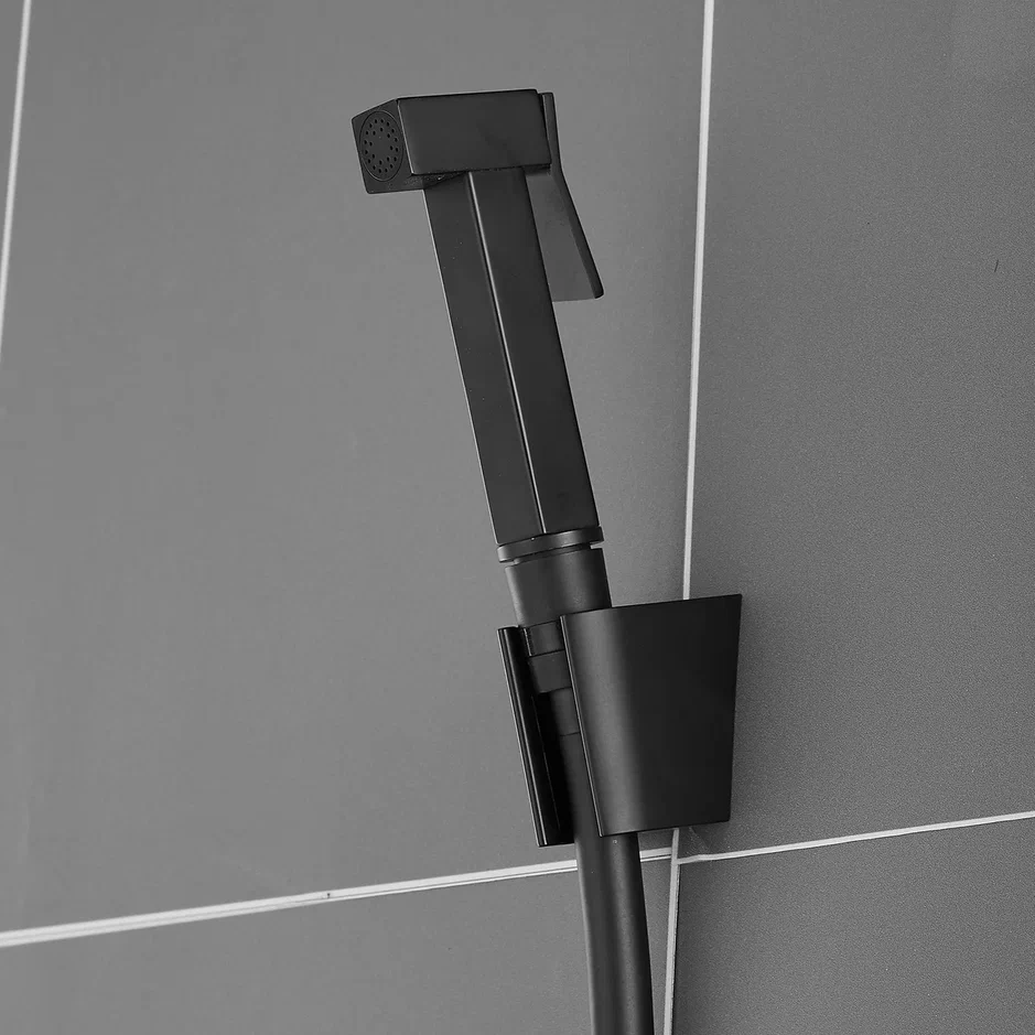 Гигиенический душ со смесителем Rose R105H с термостатом черный, цвет черная - фото 10