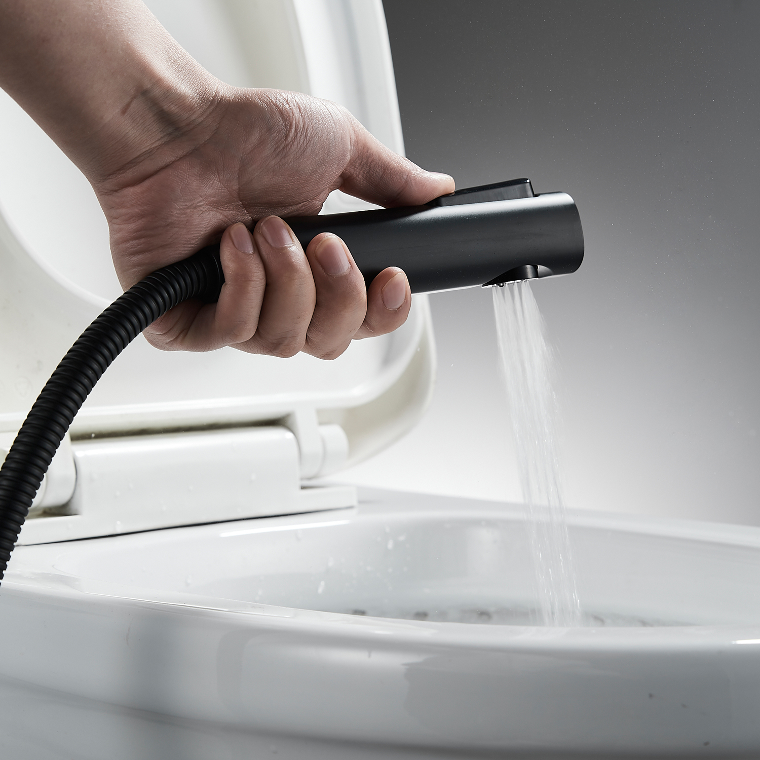 Гигиенический душ со смесителем Rose R1805H-1 черный - фото 3