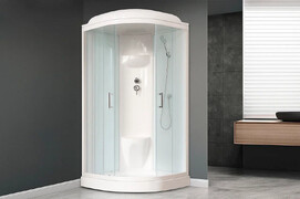 Душевая кабина Royal Bath 100х100 RB100HK6-WT стекло прозрачное, профиль белый