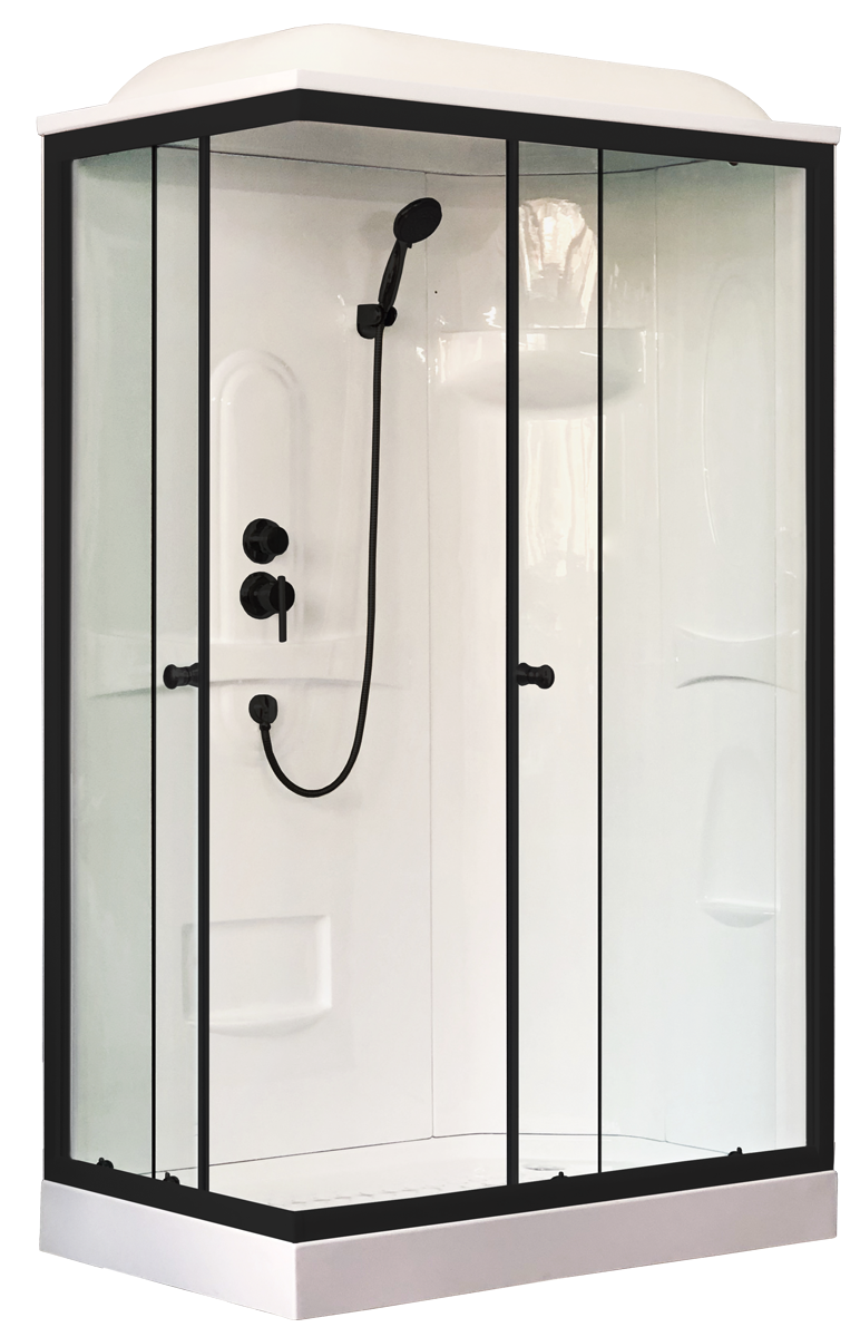 Душевая кабина Royal Bath 120х80 RB 8120HP1-T-BL стекло прозрачное профиль черный 43235₽