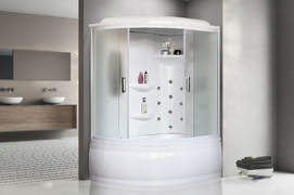 Душевой бокс Royal Bath 140х95 RB140ALP-C-R стекло матовое, профиль белый