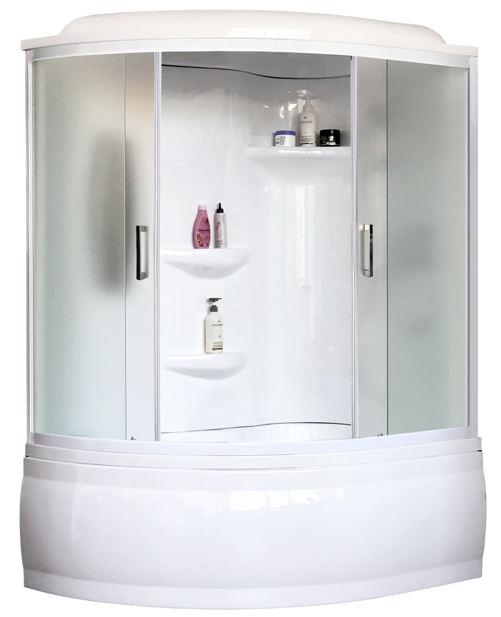 Душевой бокс Royal Bath 150х100 RB150ALP-C-Rbg матовый профиль белый без гидромассажа 83613₽